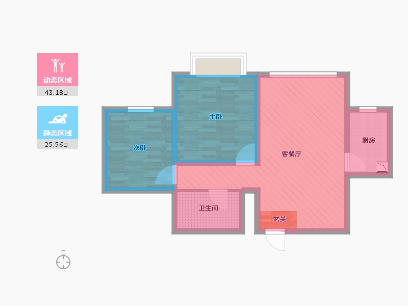 甘肃省-兰州市-金龙园-60.08-户型库-动静分区