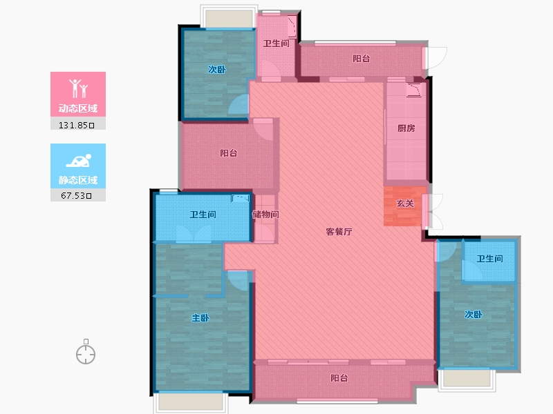 广东省-佛山市-佛山绿地中心・璀璨天城-178.69-户型库-动静分区