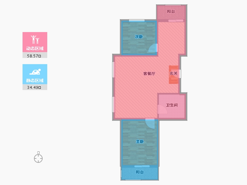 山西省-太原市-清徐县清泉宜居瑞苑-83.20-户型库-动静分区