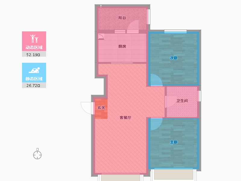 黑龙江省-哈尔滨市-华润中央公园-70.12-户型库-动静分区