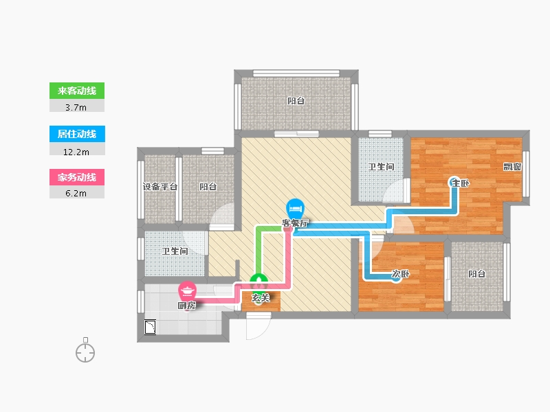 江苏省-苏州市-神州通北城新境-76.00-户型库-动静线