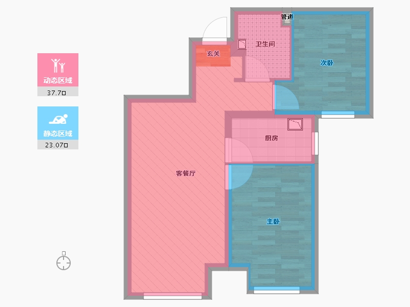 河北省-廊坊市-燕郊-53.23-户型库-动静分区