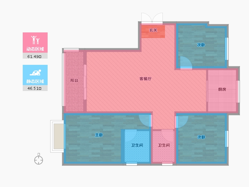 河南省-安阳市-中信城-94.82-户型库-动静分区