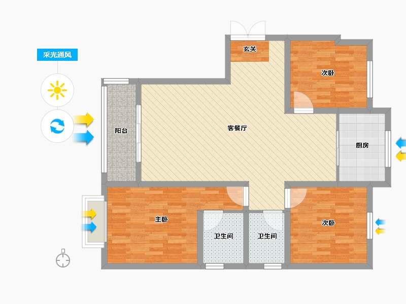 河南省-安阳市-中信城-94.82-户型库-采光通风