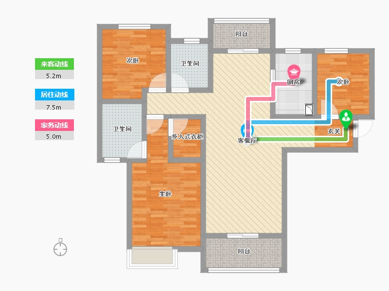 河南省-驻马店市-建业・十八城-98.30-户型库-动静线