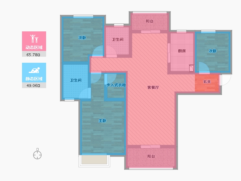 河南省-驻马店市-建业・十八城-98.30-户型库-动静分区