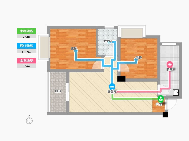 四川省-成都市-望江小区-62.76-户型库-动静线