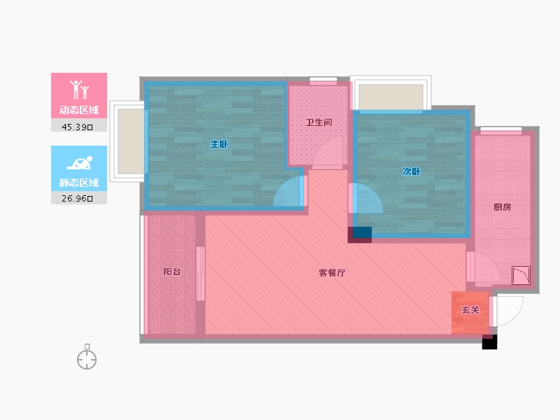 四川省-成都市-望江小区-62.76-户型库-动静分区