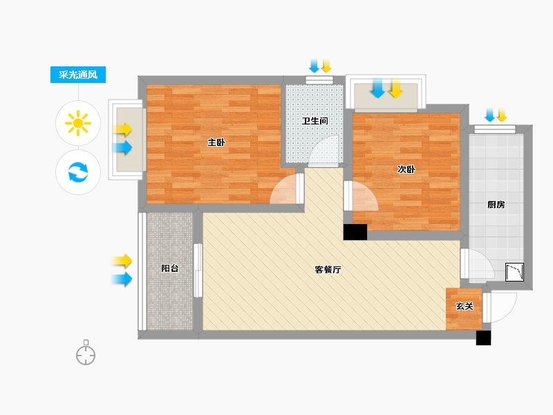 四川省-成都市-望江小区-62.76-户型库-采光通风