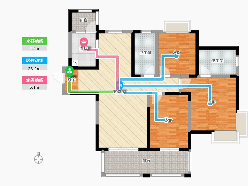 江苏省-苏州市-融城汇园-21号楼-115.00-户型库-动静线