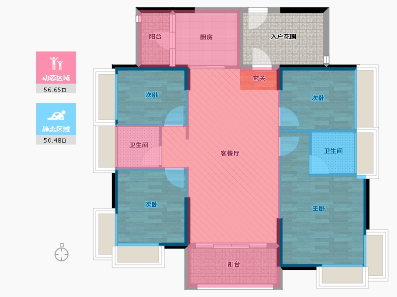 广东省-中山市-君汇尚品-103.30-户型库-动静分区