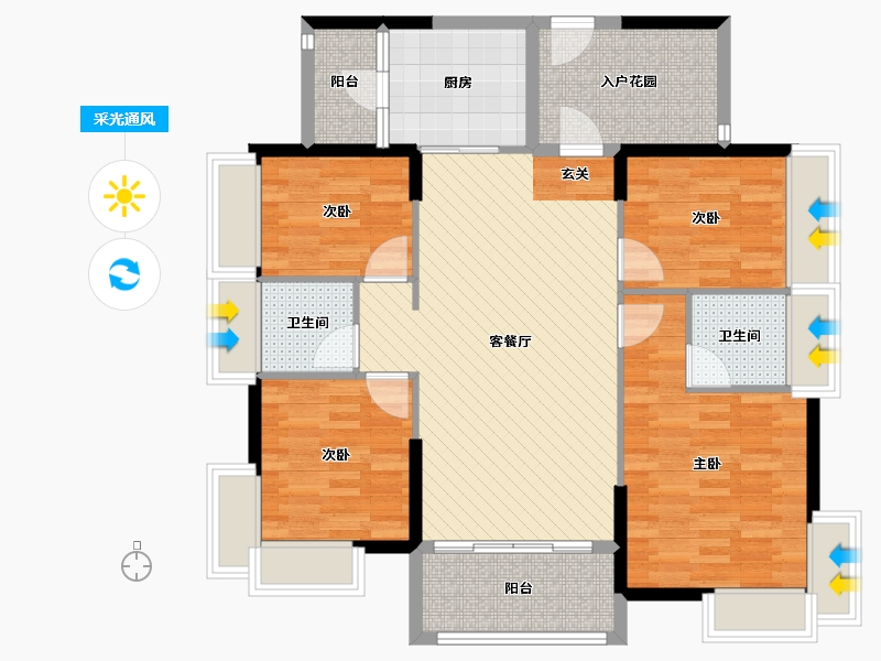 广东省-中山市-君汇尚品-103.30-户型库-采光通风