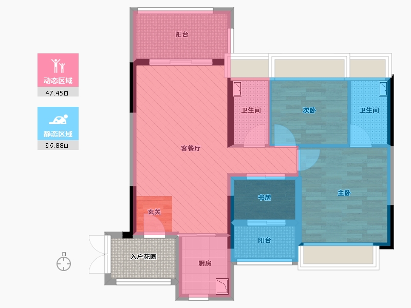 广东省-湛江市-海东广场-77.55-户型库-动静分区