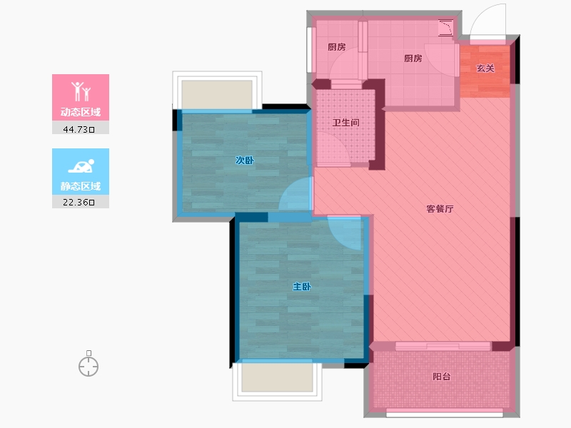 安徽省-芜湖市-信德悦城-57.95-户型库-动静分区