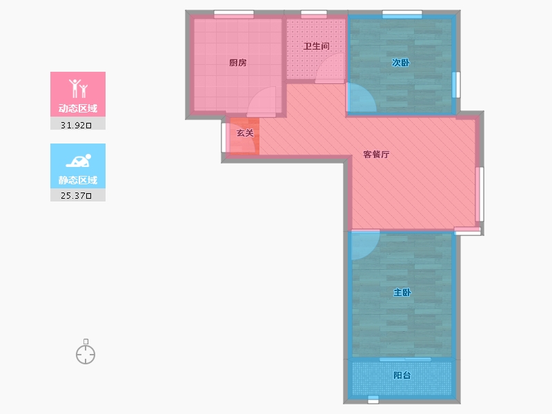 天津-天津市-淮盛园-50.42-户型库-动静分区