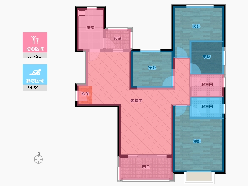 福建省-泉州市-恒大翡翠龙庭2#01单元和2#07单元-109.46-户型库-动静分区