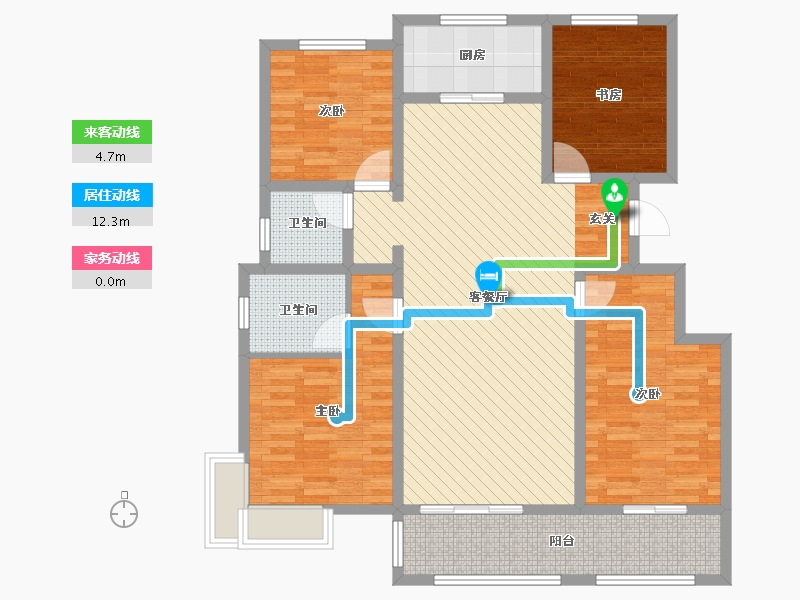 山东省-泰安市-恒基都市森林-117.16-户型库-动静线