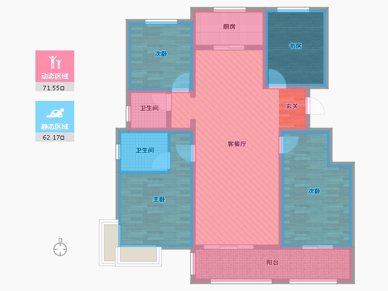 山东省-泰安市-恒基都市森林-117.16-户型库-动静分区