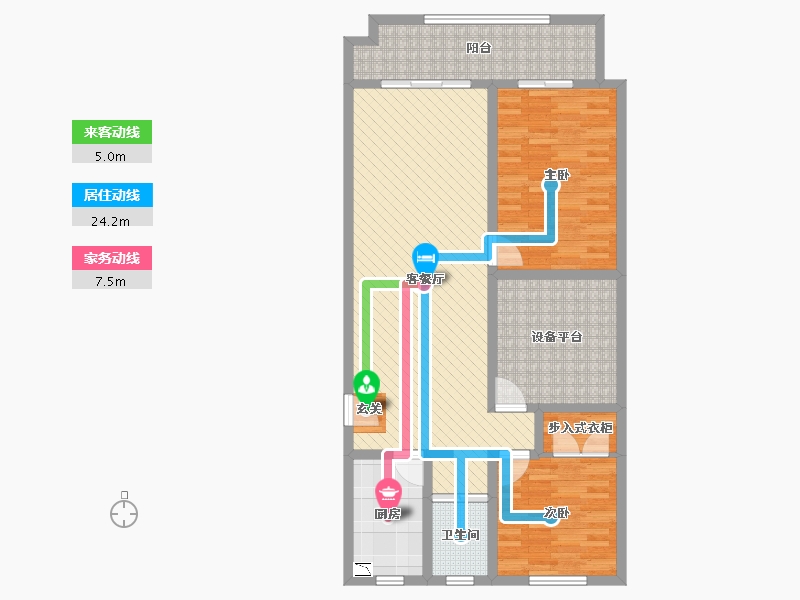 安徽省-宿州市-拂晓一号-102.68-户型库-动静线