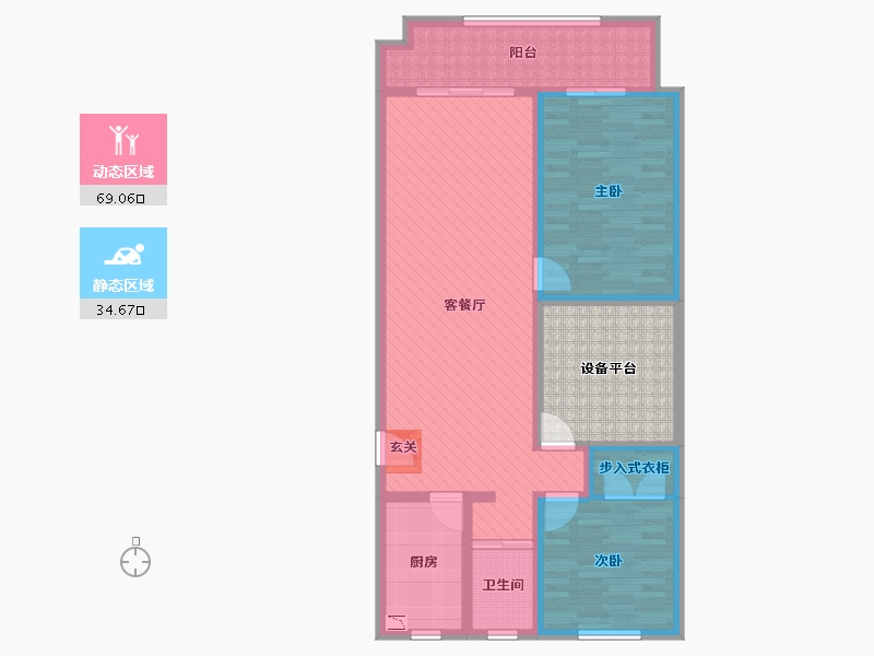 安徽省-宿州市-拂晓一号-102.68-户型库-动静分区