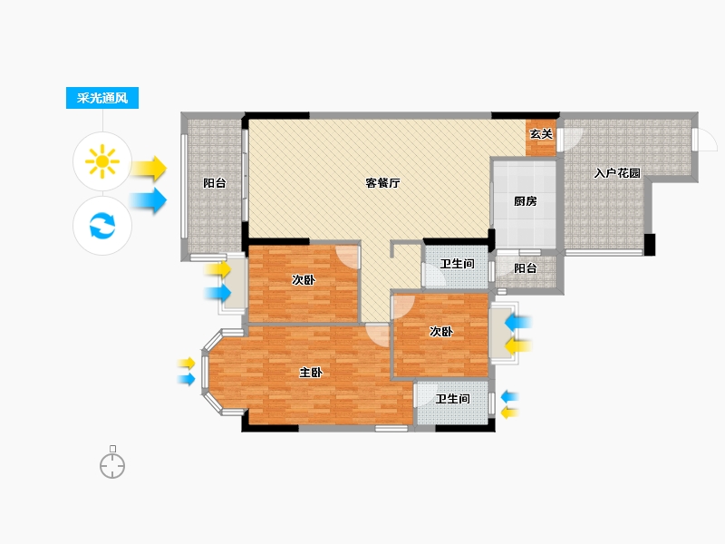 广东省-惠州市-富华新城-138.17-户型库-采光通风