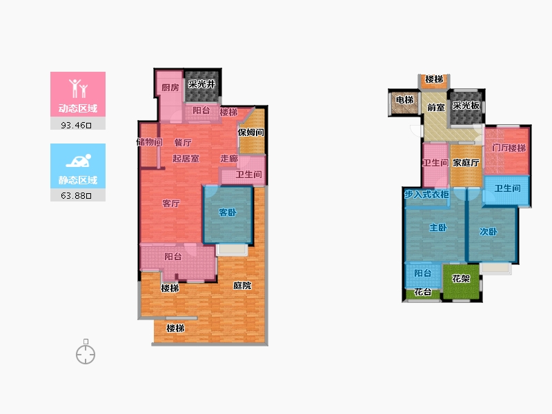 北京-北京市-顺鑫花语-179.03-户型库-动静分区