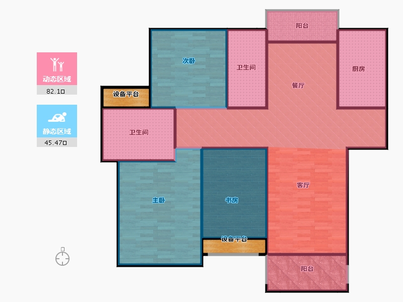 浙江省-嘉兴市-平湖开源悦都132-122.78-户型库-动静分区