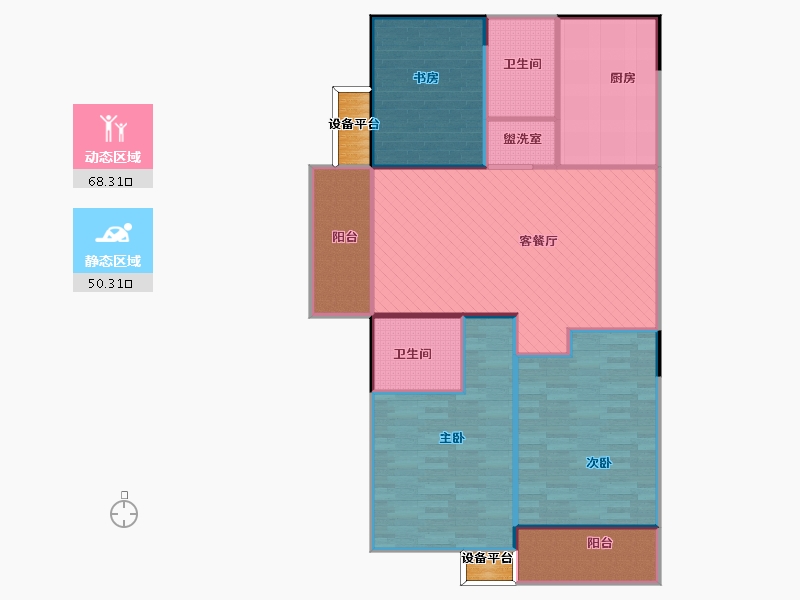 浙江省-嘉兴市-平湖理想城D1124-113.14-户型库-动静分区