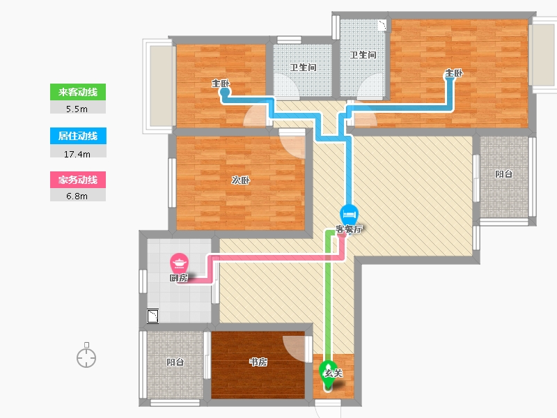 湖南省-邵阳市-友阿国际广场-104.12-户型库-动静线