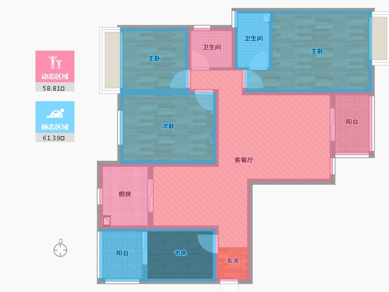 湖南省-邵阳市-友阿国际广场-104.12-户型库-动静分区