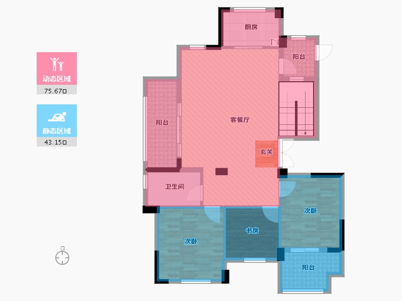 江苏省-常州市-金峰又一城-106.31-户型库-动静分区