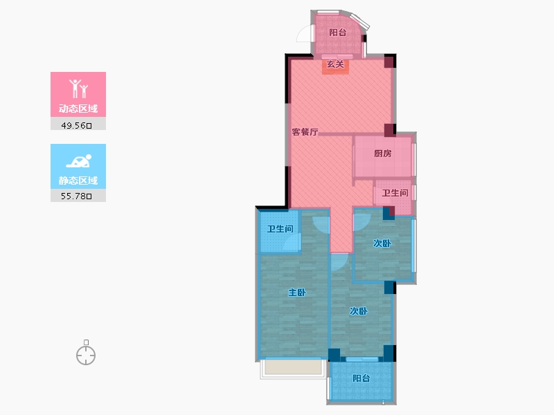 广东省-汕头市-天璟雅居-94.00-户型库-动静分区