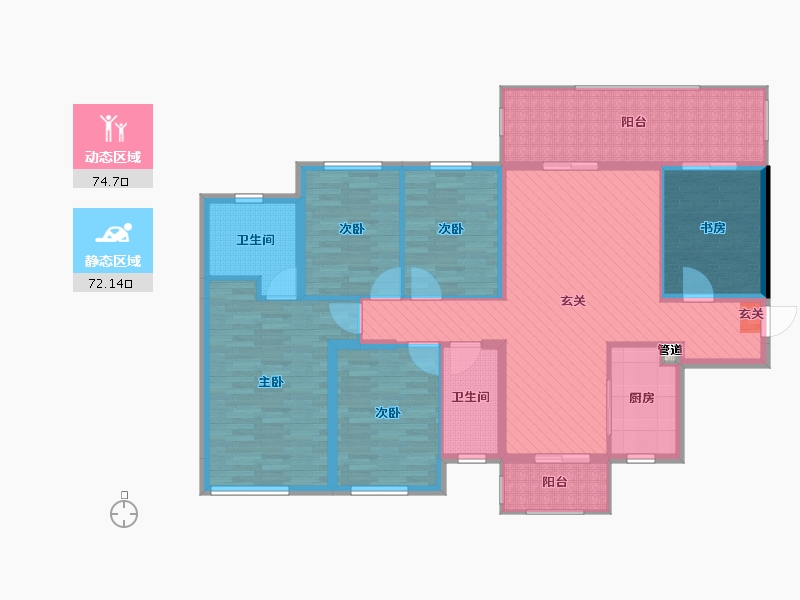 广西壮族自治区-南宁市-阳光城丽景湾-131.03-户型库-动静分区