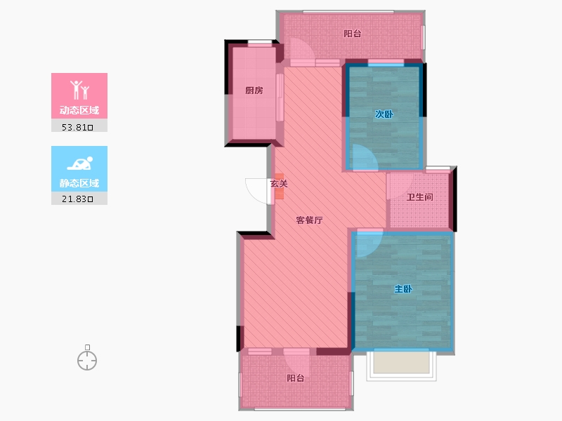 河南省-郑州市-东郡一品-65.91-户型库-动静分区