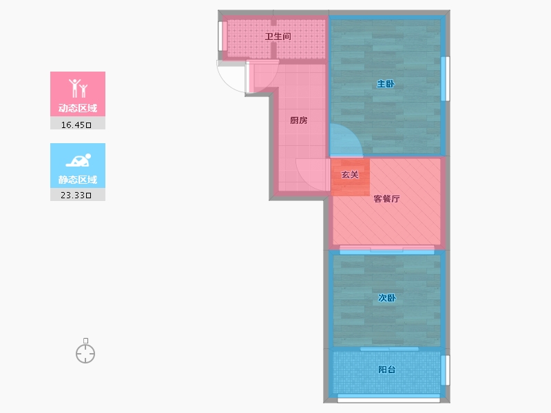 上海-上海市-延长中路451弄小区-33.84-户型库-动静分区