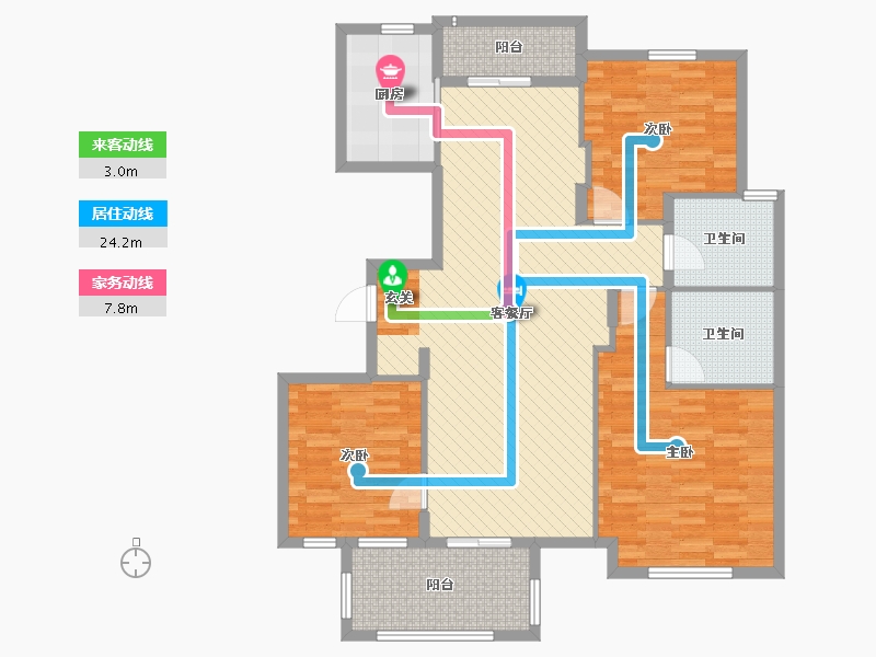 浙江省-宁波市-康鑫梵石花园-12号楼-119.96-户型库-动静线