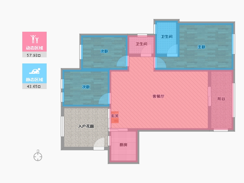 江西省-吉安市-紫郡花园-99.20-户型库-动静分区