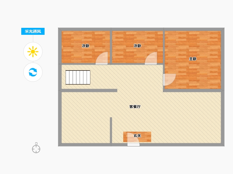 河南省-焦作市-自建房-104.00-户型库-采光通风