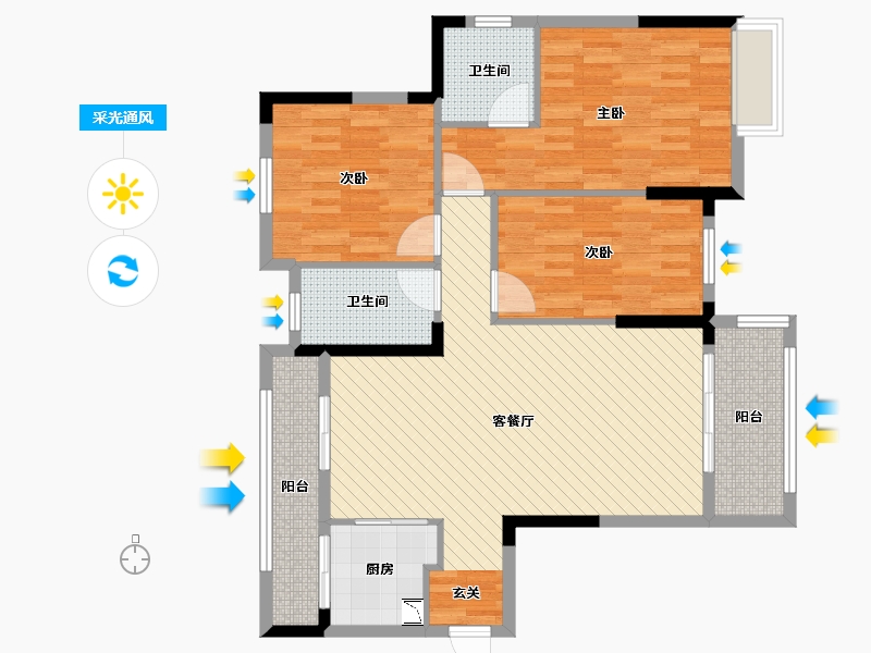 湖北省-恩施土家族苗族自治州-清江新城-98.95-户型库-采光通风