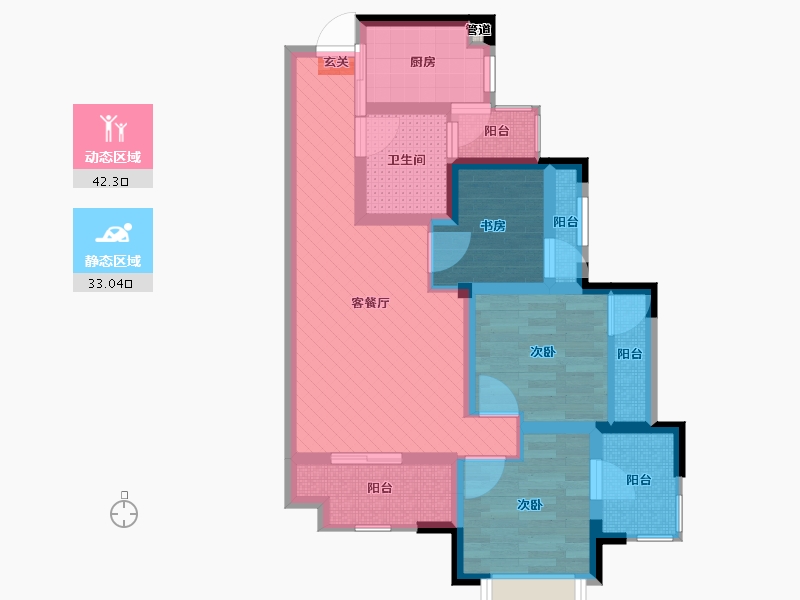 四川省-成都市-时代悦城-63.05-户型库-动静分区