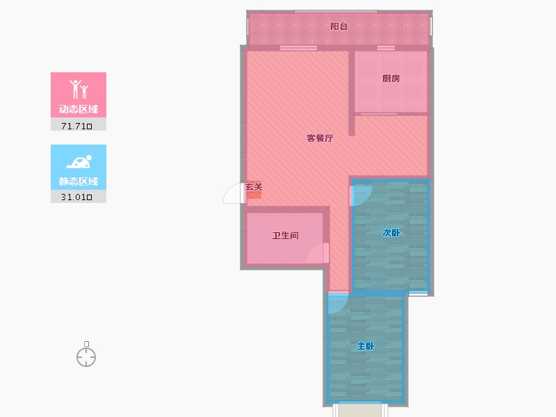 山西省-吕梁市-鼎恒国际-90.65-户型库-动静分区