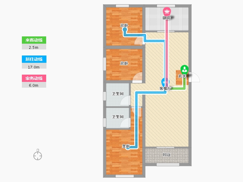 河北省-唐山市-南港新城-93.75-户型库-动静线