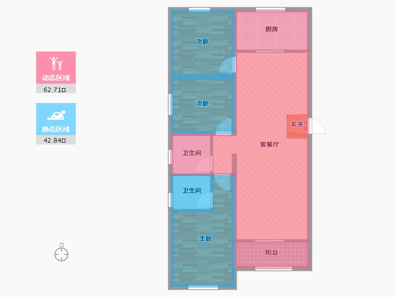 河北省-唐山市-南港新城-93.75-户型库-动静分区