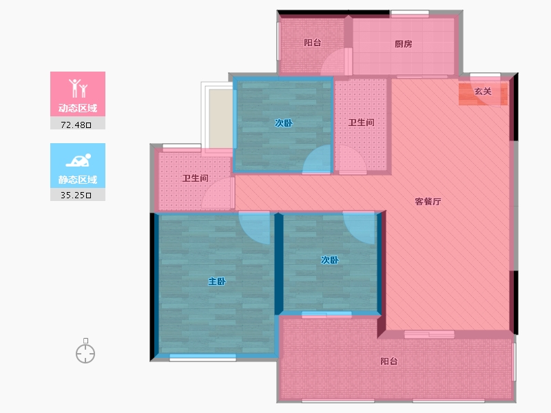 广东省-广州市-三友银城广场-96.00-户型库-动静分区