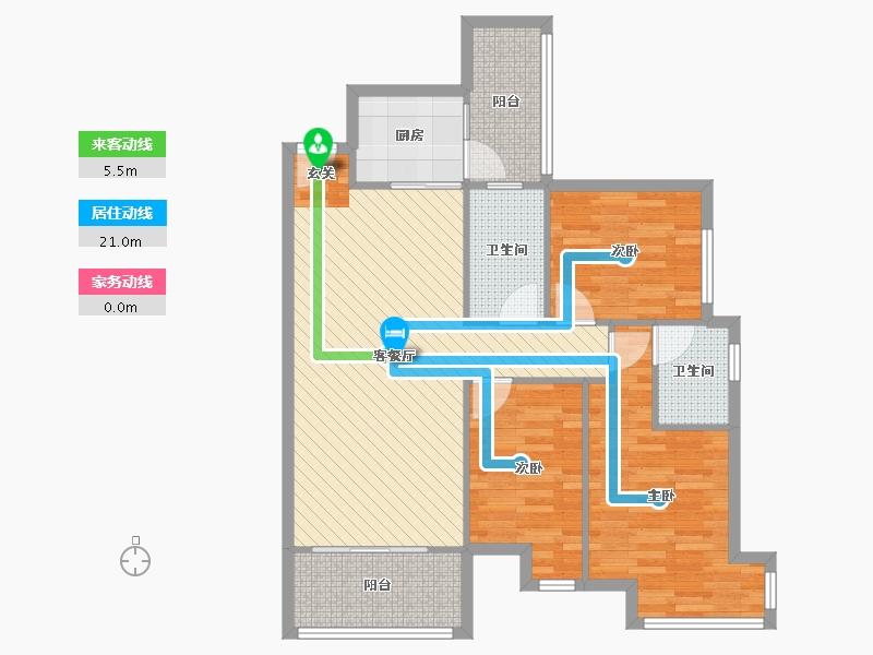 四川省-成都市-保利城-二期-89.89-户型库-动静线