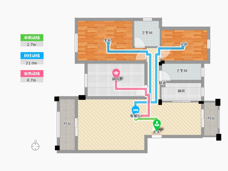 江西省-宜春市-维也纳音乐花园-104.00-户型库-动静线