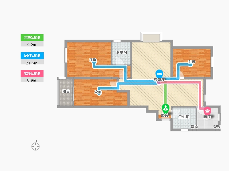 山东省-青岛市-新河嘉苑-108.00-户型库-动静线