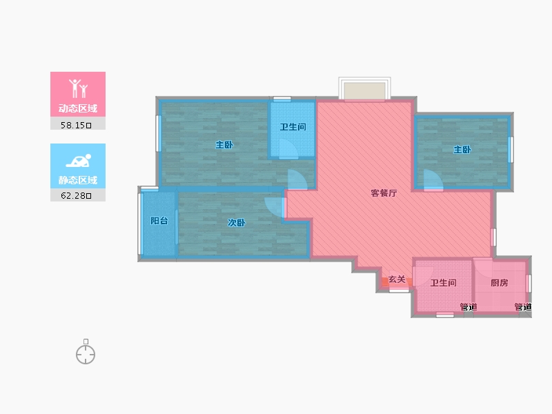 山东省-青岛市-新河嘉苑-108.00-户型库-动静分区