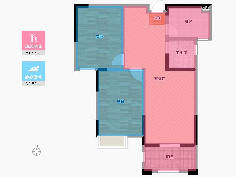 安徽省-淮南市-远宏书香-80.00-户型库-动静分区