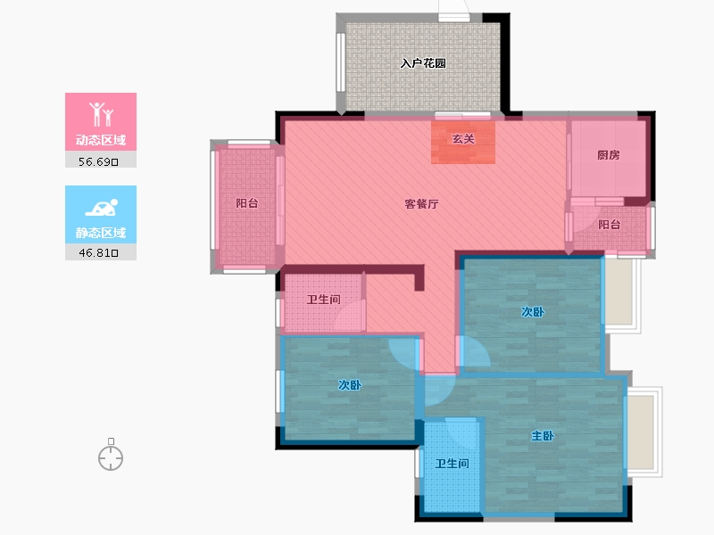 湖南省-常德市-大汉新城-101.42-户型库-动静分区